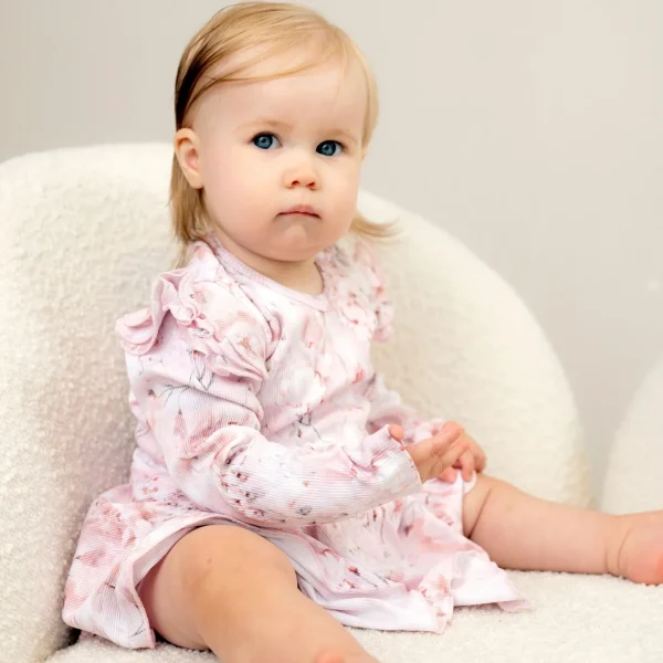 Baby Print Rib Florette Dress
