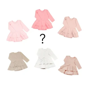 OUTLET BABY FRILLA DRESS (Beige, Punertava, Vihertävä, Sinertävä, Valkoinen)