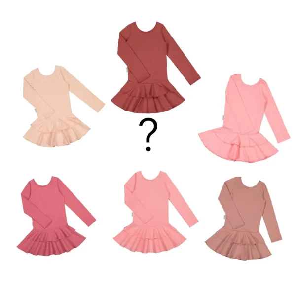OUTLET FRILLAMEKKO, (Punertava, Lila, Beige, Persikka, Valkoinen)