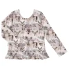 Print Pyjama Frilla Top