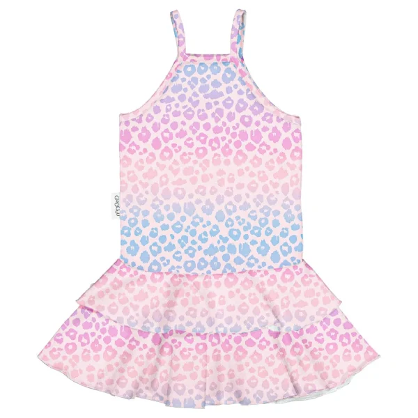 Print Spaghetti Frilla Dress