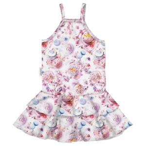 Print Spaghetti Frilla Dress