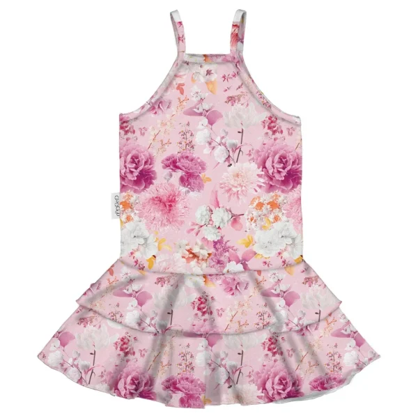 Print Spaghetti Frilla Dress