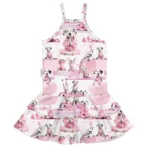 Print Spaghetti Frilla Dress