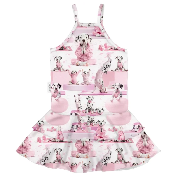 Print Spaghetti Frilla Dress